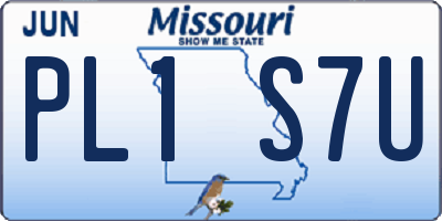 MO license plate PL1S7U