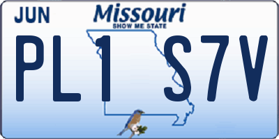 MO license plate PL1S7V