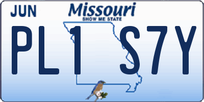 MO license plate PL1S7Y