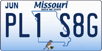 MO license plate PL1S8G