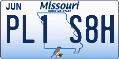 MO license plate PL1S8H