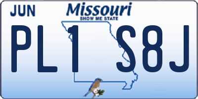 MO license plate PL1S8J