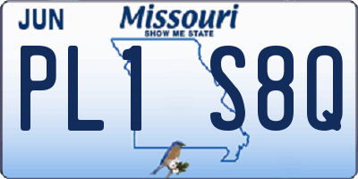 MO license plate PL1S8Q