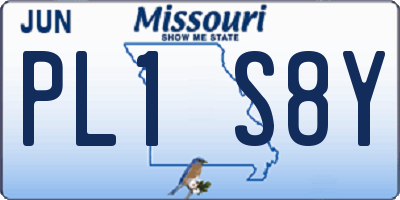 MO license plate PL1S8Y