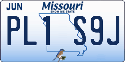 MO license plate PL1S9J