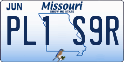 MO license plate PL1S9R