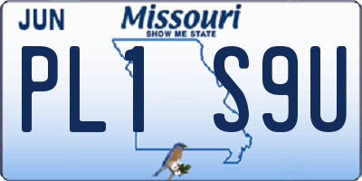 MO license plate PL1S9U