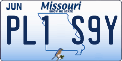 MO license plate PL1S9Y