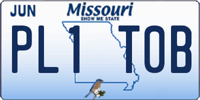 MO license plate PL1T0B
