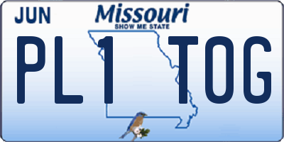 MO license plate PL1T0G