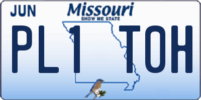 MO license plate PL1T0H