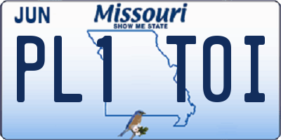 MO license plate PL1T0I