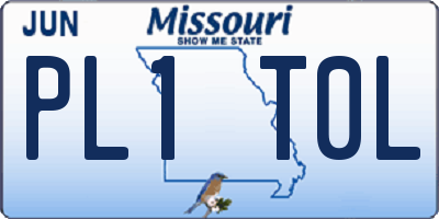 MO license plate PL1T0L