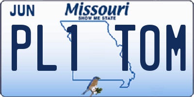 MO license plate PL1T0M