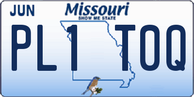 MO license plate PL1T0Q