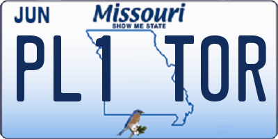 MO license plate PL1T0R