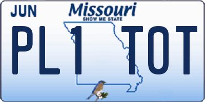 MO license plate PL1T0T