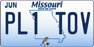 MO license plate PL1T0V