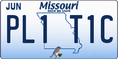 MO license plate PL1T1C