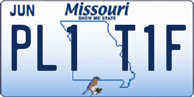 MO license plate PL1T1F