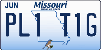 MO license plate PL1T1G