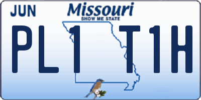 MO license plate PL1T1H