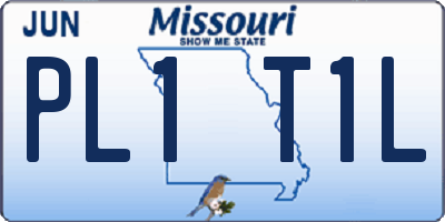 MO license plate PL1T1L