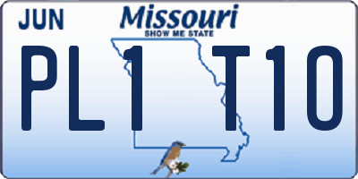 MO license plate PL1T1O