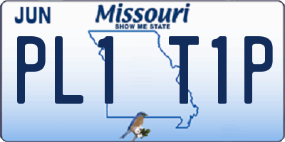 MO license plate PL1T1P