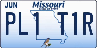MO license plate PL1T1R