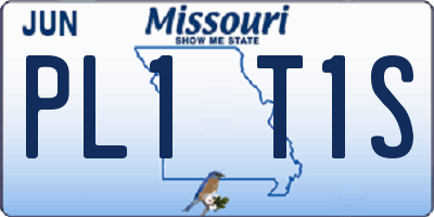 MO license plate PL1T1S