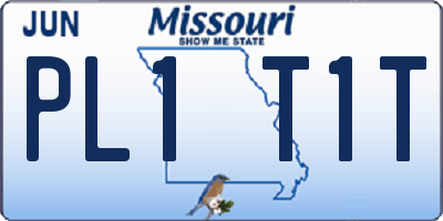 MO license plate PL1T1T
