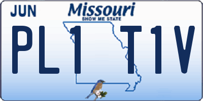 MO license plate PL1T1V