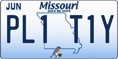 MO license plate PL1T1Y
