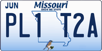 MO license plate PL1T2A