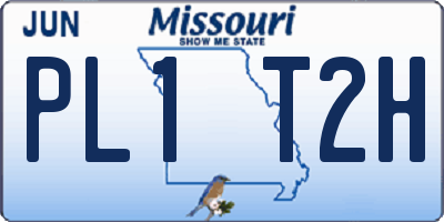 MO license plate PL1T2H