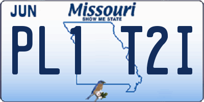 MO license plate PL1T2I