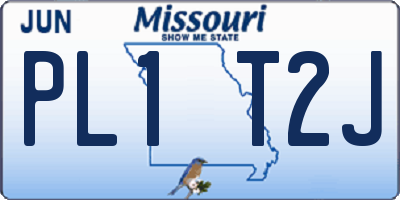 MO license plate PL1T2J