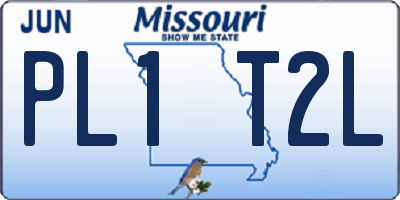 MO license plate PL1T2L