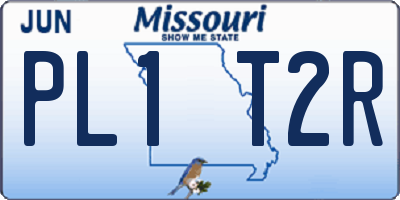 MO license plate PL1T2R