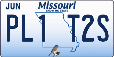 MO license plate PL1T2S