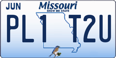 MO license plate PL1T2U