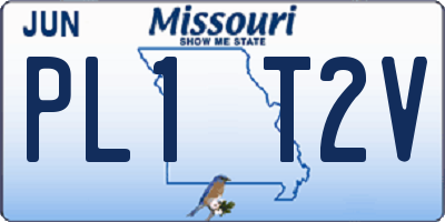 MO license plate PL1T2V