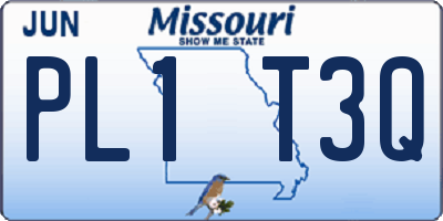 MO license plate PL1T3Q