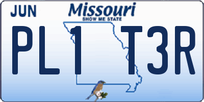 MO license plate PL1T3R