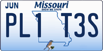 MO license plate PL1T3S