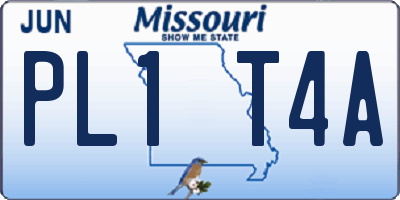 MO license plate PL1T4A