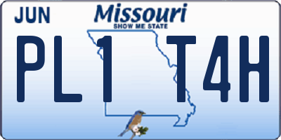 MO license plate PL1T4H