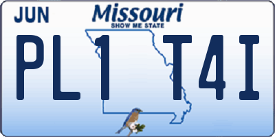 MO license plate PL1T4I