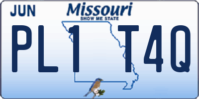 MO license plate PL1T4Q